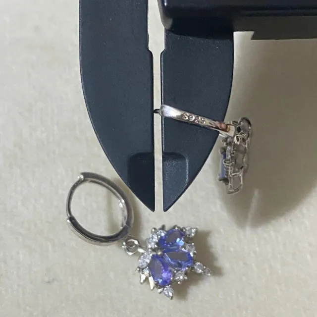 Pendientes Plata 925 Tanzanita