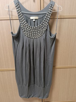 Top Chela gris con pedrería