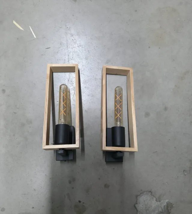 Aplique pared madera