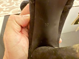 Zapatos Fosco tacón alto negra talla 37 – peep toe