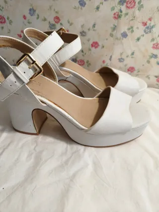 Scarpe con plateau bianche