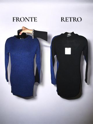 Maglione Jijil Bicolore Nero/Blu