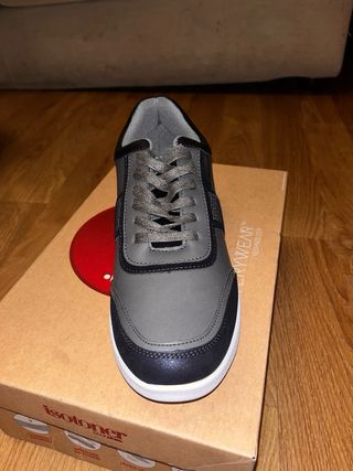 Zapatilla Hombre Isotoner Gris/Azul Nueva