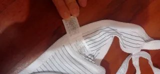 Reggiseno con ferretto bianco a righe