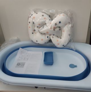 Banheira Bebé Dobrável c/ Redutor Almofada Nova