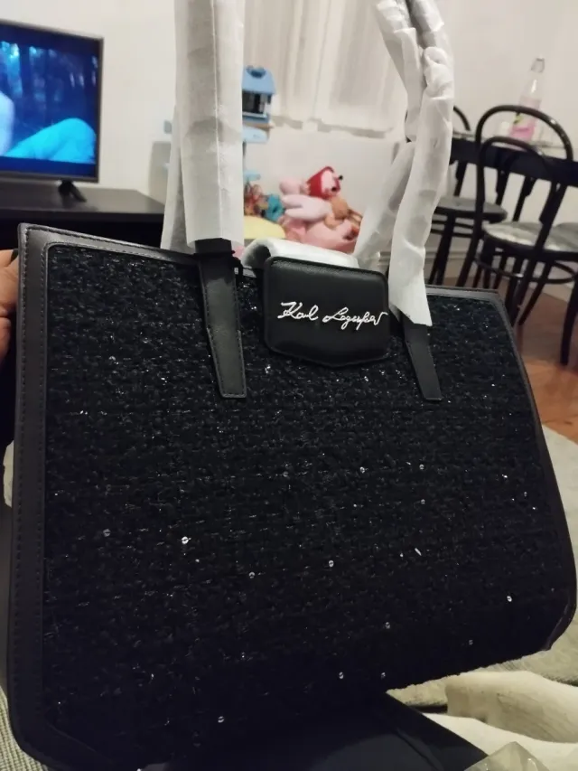 Bolso Karl Lagerfeld Negro Lentejuelas