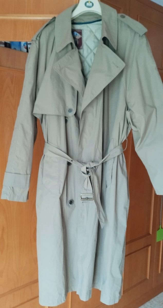 Gabardina hombre abrigo interior desmontable