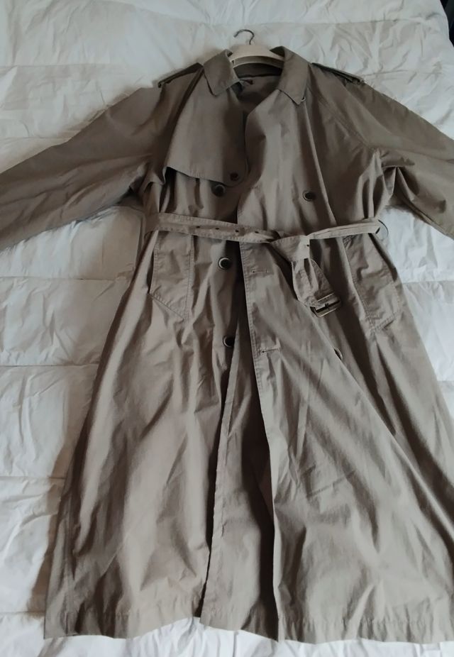 Gabardina hombre abrigo interior desmontable