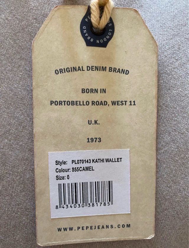 Bolso Pepe Jeans Piel Flecos Marrón y Turquesa