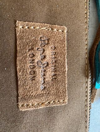 Bolso Pepe Jeans Piel Flecos Marrón y Turquesa