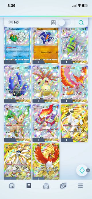 Cartas Pokémon Variadas