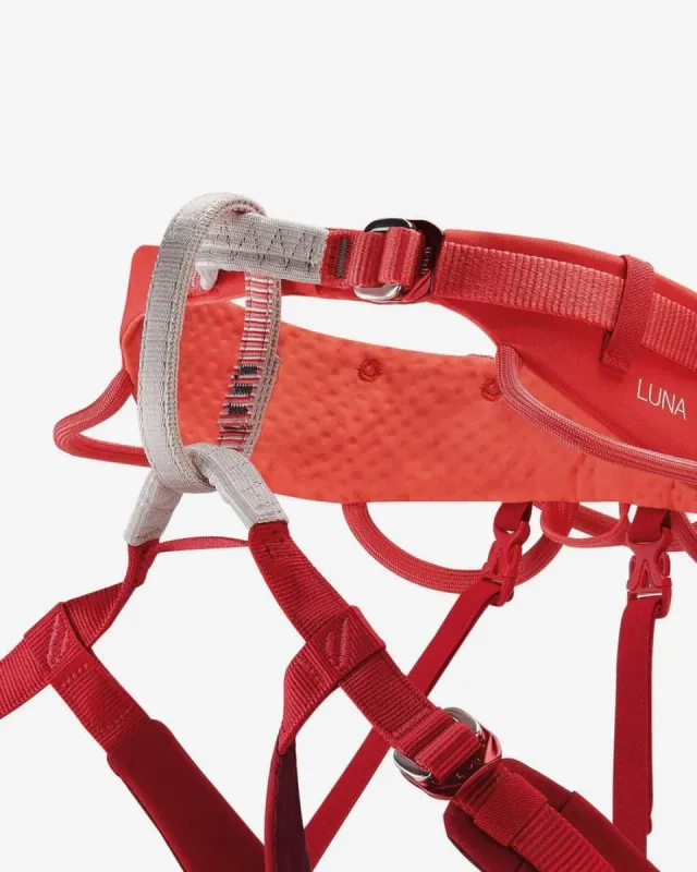 Arnés escalada mujer Petzl color coral talla M