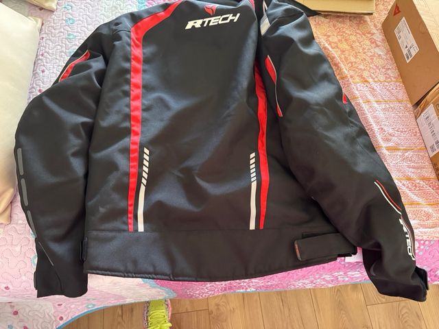 Chaqueta Moto R-Tech Negra y Roja