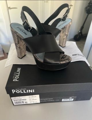 Tacones Studio Pollini Talla 40 Piel Serpiente