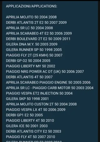 Ingranaggio messa in moto Piaggio Aprilia