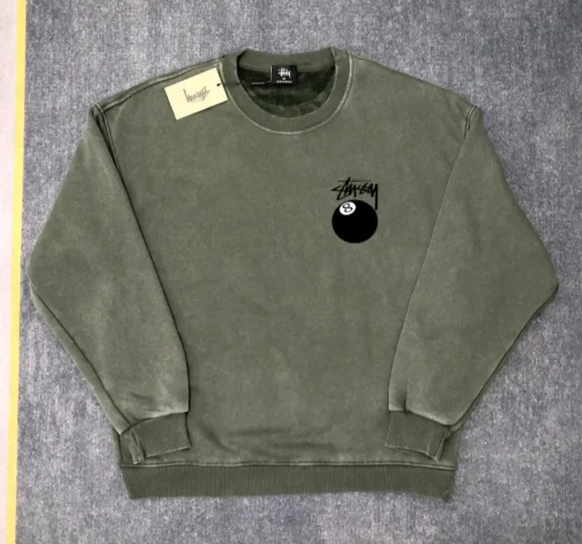 Sudadera Stussy Bola 8 Verde Oliva