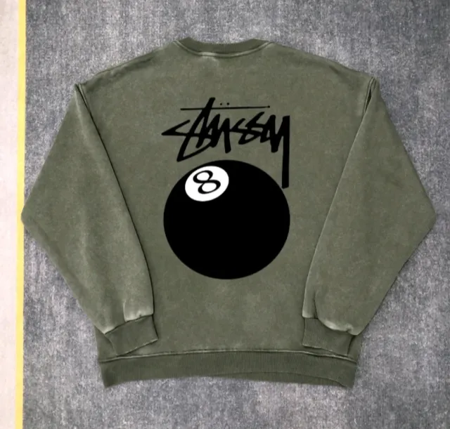 Sudadera Stussy Bola 8 Verde Oliva