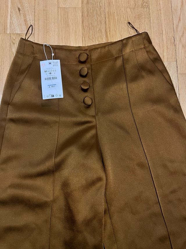Pantalón Zara Talla M/38 Marrón