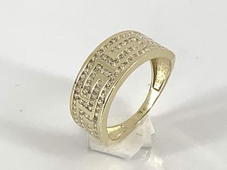anillo oro 18k con piedra con circonita