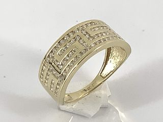 anillo oro 18k con piedra con circonita