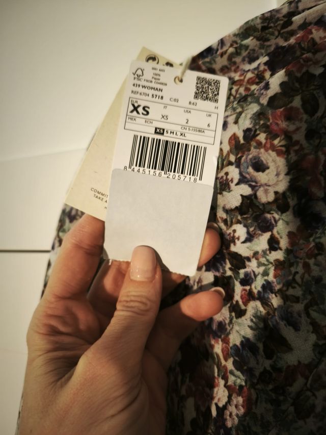 Vestido Mango Flores Talla XS Nuevo