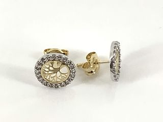pendientes oro 18k con piedra