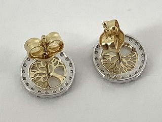 pendientes oro 18k con piedra