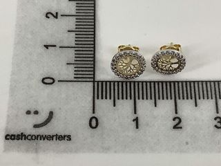 pendientes oro 18k con piedra