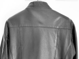 Chaqueta de cuero auténtico negra