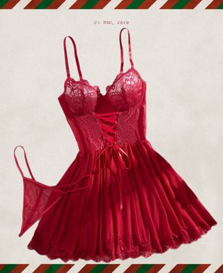 Lencería sexy encaje rojo