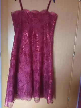 Vestido de cóctel rojo Burdeos