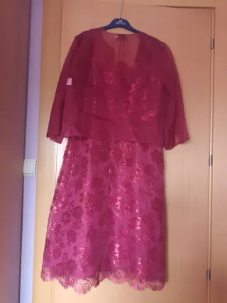 Vestido de cóctel rojo Burdeos