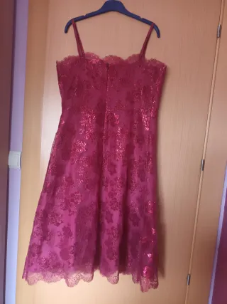 Vestido de cóctel rojo Burdeos