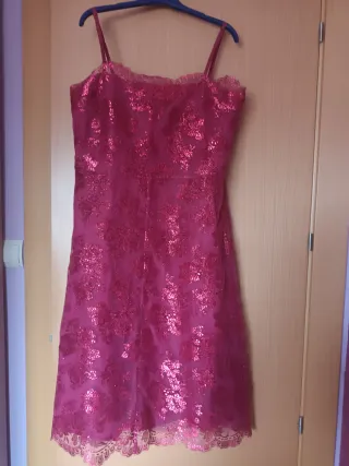 Vestido de cóctel rojo Burdeos