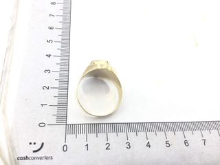 sello oro 18k con piedra con circonita