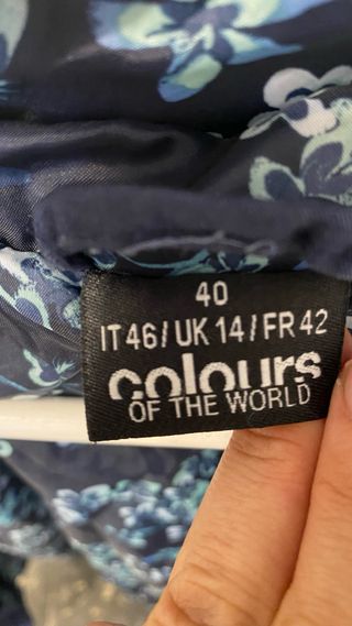 Chaqueta azul Talla L floral