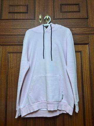 Sudadera Bershka rosa capucha Talla M