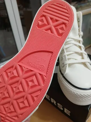 Converse ricami floreali bianche Tg 36.5