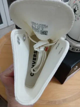 Converse ricami floreali bianche Tg 36.5