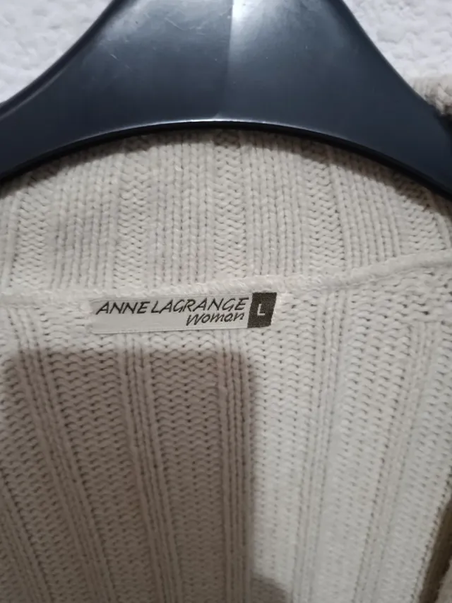 Giacchetta in maglia ANNE LAGRANCE beige Taglia L