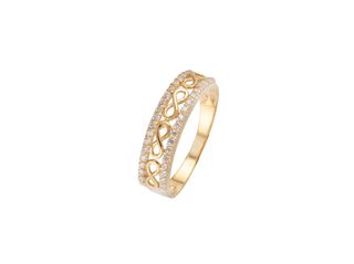 anillo oro 18k con piedra con circonita