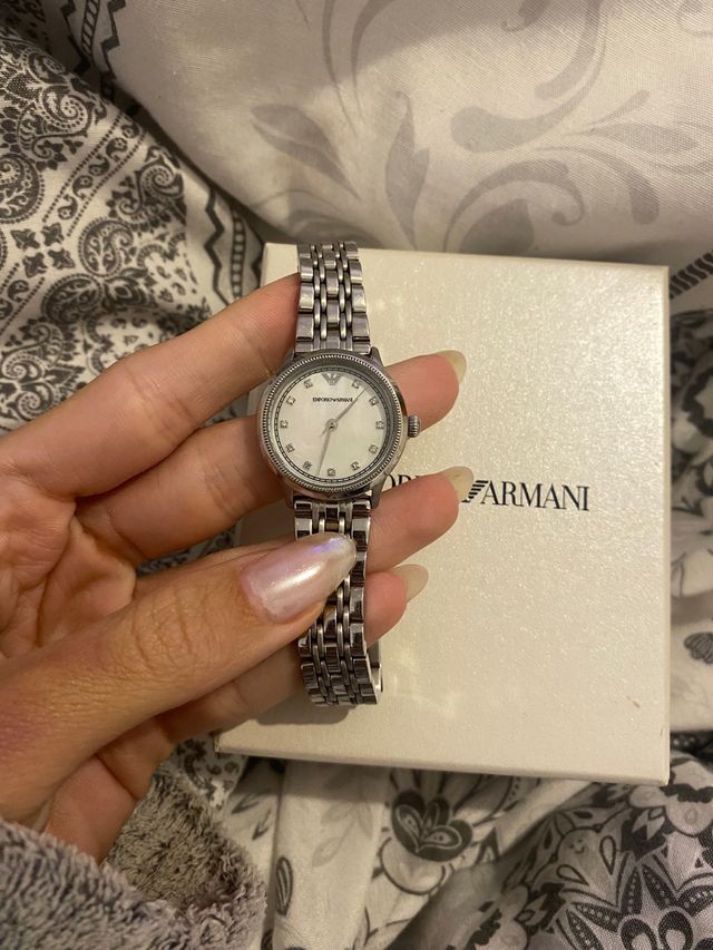 Reloj Emporio Armani AR1803 Plata y Blanco