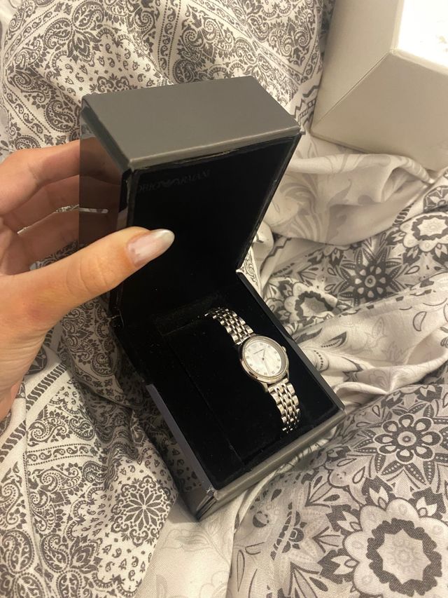 Reloj Emporio Armani AR1803 Plata y Blanco