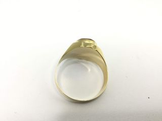 sello oro 18k con piedra con circonita