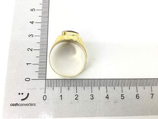 sello oro 18k con piedra con circonita