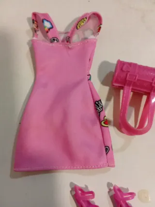Ropa Barbie: Vestido, Bolso y Zapatos