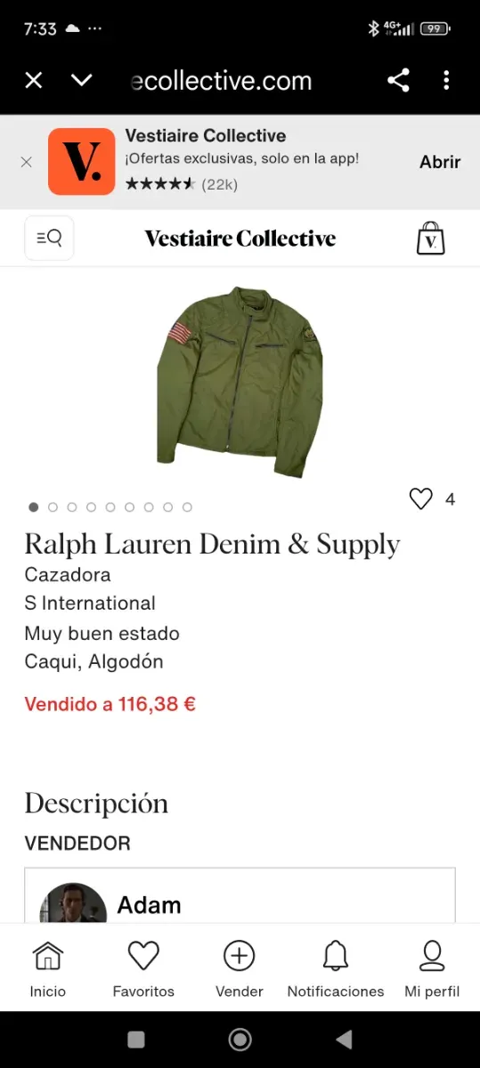 Giubbotto Ralph Lauren Verde Militare