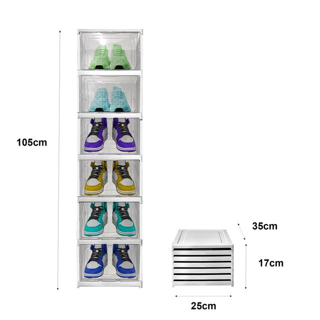 Organizador Zapatos 6 Niveles Transparente, NUEVO