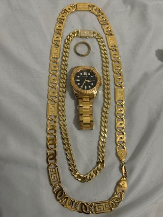 Rolex Oro Cadena y Anillo