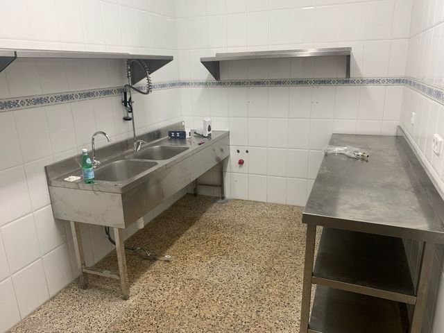 Mesa de trabajo acero inoxidable 2200x600x850